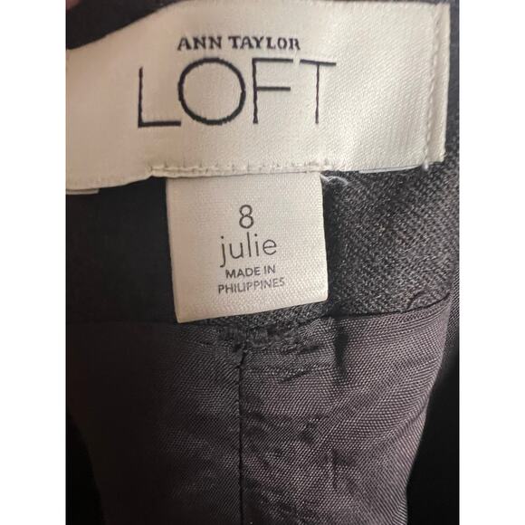 Ann Taylor LOFT Julie Fit Brown Wool Wide Leg Trouser Pants Size 8 - Picture 8 of 8